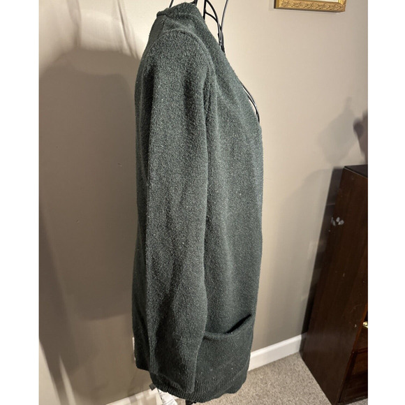 A New Day Women’s Open Front Cardigan Sweater Green Size M Cotton Blend Pockets - Picture 4 of 8
